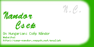 nandor csep business card
